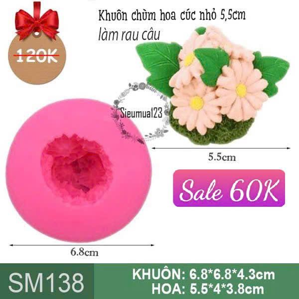 Khuôn silicon chùm hoa cúc nhỏ 5,5cm ( SM138 )