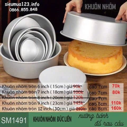 Khuôn nhôm đúc liền cao cấp hình tròn ( SM1491 )