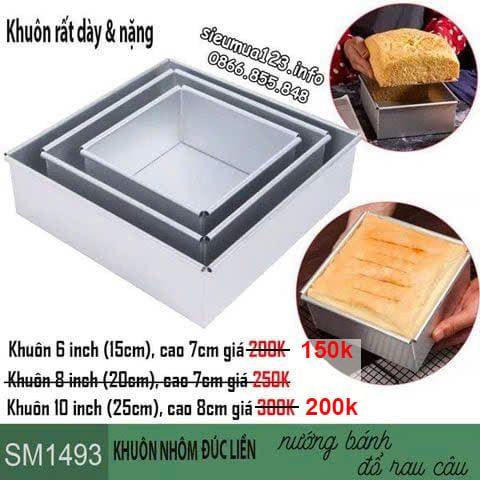 Khuôn nhôm đúc liền cao cấp hình vuông ( SM1493 ) khuôn rất dày