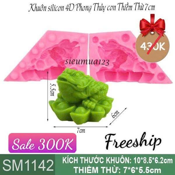 Khuôn Silicon 4D Phong Thủy con Thiềm Thừ 7cm ( SM1142 )