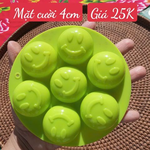 Khuôn Silicon 7 mặt cười tròn 4cm ( TC1448 ) SALE OFF