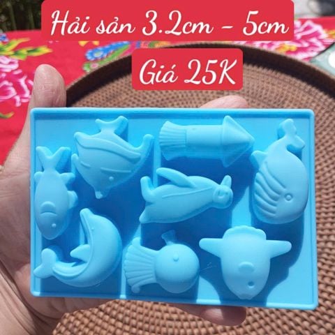 Khuôn thạch trà sữa silicon Hải Sản Cánh Cụt Cá Mực ( TC633 ) SALE OFF