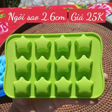 Khuôn silicon 12 ngôi sao 2,6cm ( SE202 ) SALE OFF