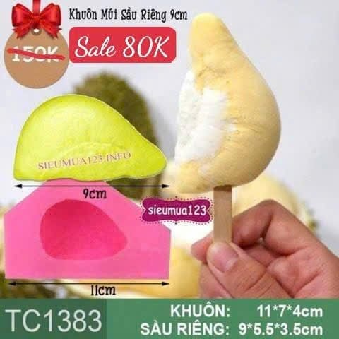 Khuôn silicon Múi Sầu Riêng Lớn 9cm ( TC1383 ) CÒN 5 CÁI