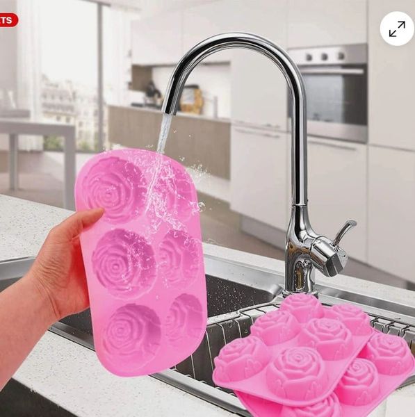 Khuôn silicon 6 hoa hồng 7cm ( TC405 )