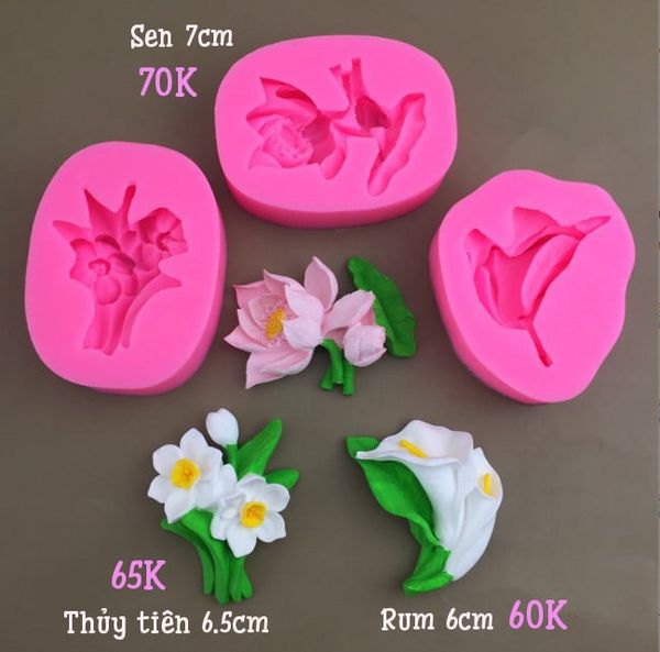 Khuôn silicon chùm hoa thủy tiên 6,5cm ( SM1846 )