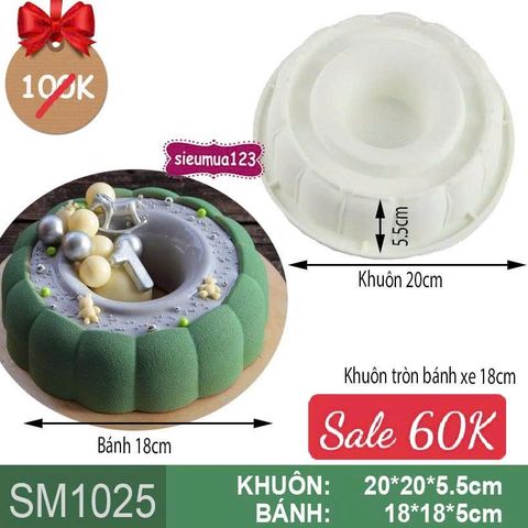 Khuôn mousse tròn bánh xe 18cm ( SM1025 ) còn 19 cái