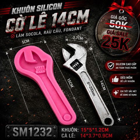 Khuôn silicon cây cờ lê to 14cm ( SM1232 )