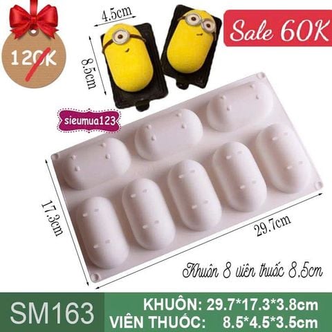 Khuôn bánh mousse : Khuôn 8 viên thuốc 8,5cm ( SM163 ) CÒN NHIỀU