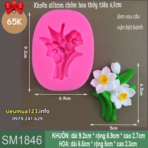 Khuôn silicon chùm hoa thủy tiên 6,5cm ( SM1846 )