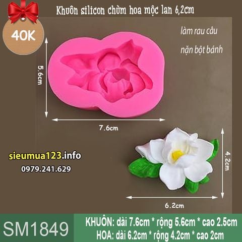 Khuôn silicon chùm hoa mộc lan 6,2cm ( SM1849 )