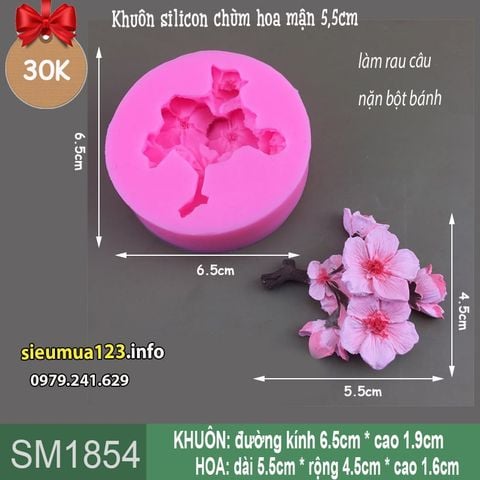 Khuôn silicon chùm hoa mận 5,5cm ( SM1854 )