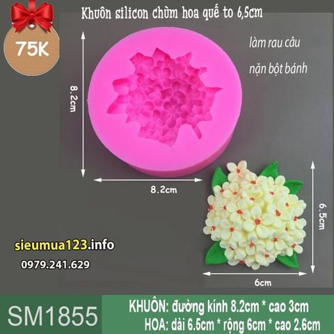 Khuôn silicon chùm hoa quế to 6,5cm ( SM1855 )