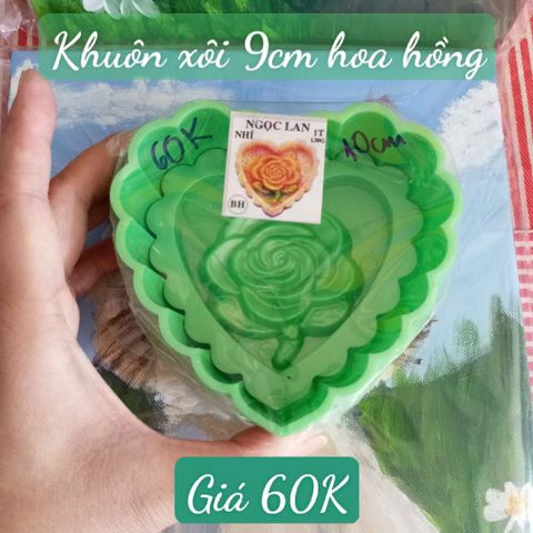 Khuôn Ép Xôi 10cm Trái Tim Hoa Hồng - còn nhiều
