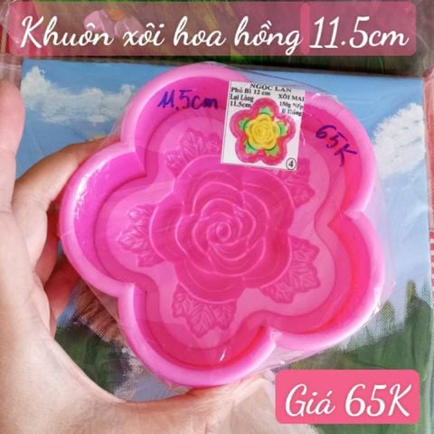 Khuôn xôi 5 cánh hoa hồng 11,5cm ( SM1969 ) mẫu 2024