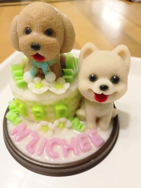 Khuôn silicon làm rau câu con chó bông nơ 7cm ( TC1405 ) 369gr