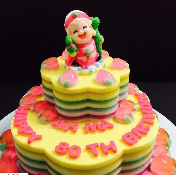 Khuôn silicon ông thọ bà thọ size to 6cm*8cm làm rau câu ( SM1502 )