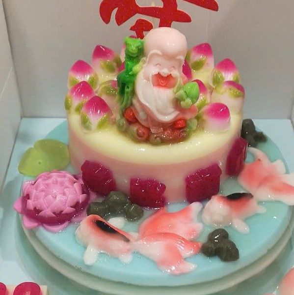 Khuôn silicon ông thọ bà thọ size to 6cm*8cm làm rau câu ( SM1502 )