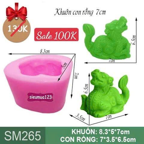 Khuôn rau câu silicon con rồng 7cm ( SM265 )