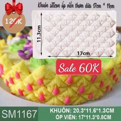 Khuôn silicon ốp viền thơm dứa dài 17cm ( SM1167 )