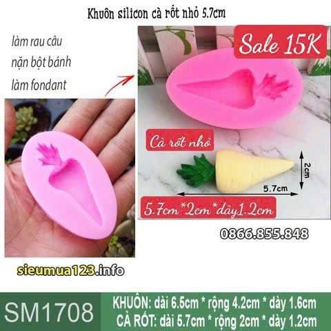 Khuôn silicon cà rốt nhỏ 5.7cm ( SM1708 ) - CÒN 3 CÁI
