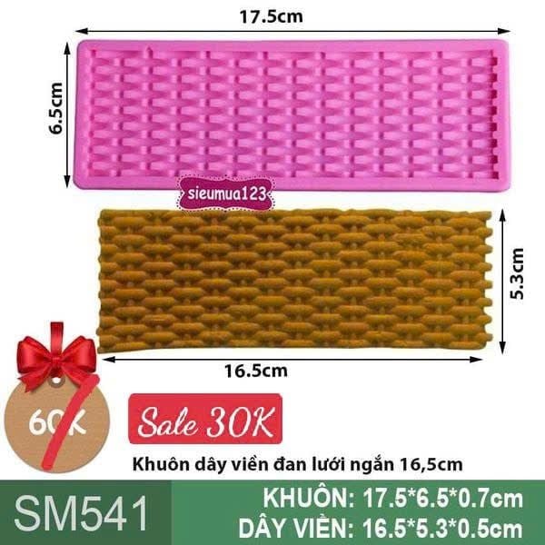 Khuôn dây viền đan lưới ngắn 16,5cm ( SM541 )