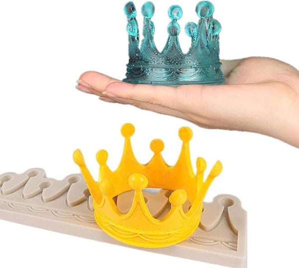 Khuôn silicon dây viền vương miện dài 20cm ( SM1974 ) màu xám