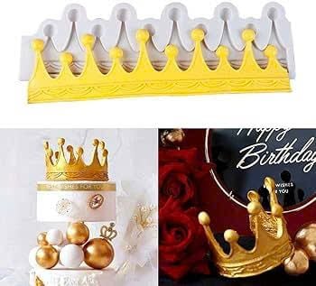 Khuôn silicon dây viền vương miện dài 20cm ( SM1974 ) màu xám