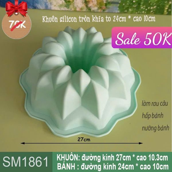 Khuôn silicon tròn khía to 24cm ( SM1861 )