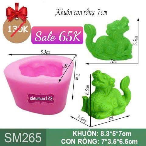 Khuôn rau câu silicon con rồng 7cm ( SM265 )