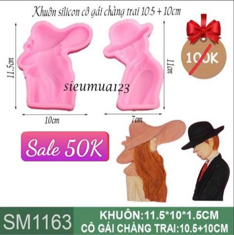 Khuôn silicon cô gái girl chàng trai 10cm ( SM1163 )
