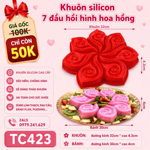 Khuôn silicon làm bánh rau câu xoắn 7 dấu hỏi lớn 30cm ( TC423 ) CÒN NHIỀU