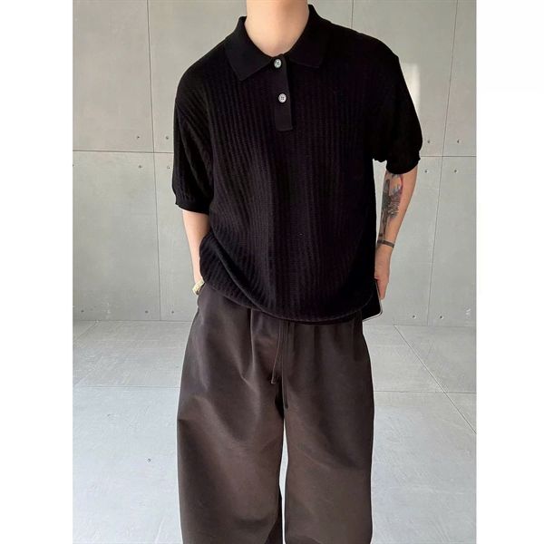  Polo Len QC M041 Easen Cúc Cổ 