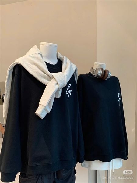  [ẢNH THẬT] Áo DàI Tay Nỉ Nam Chữ Ngực Thêu 3260 