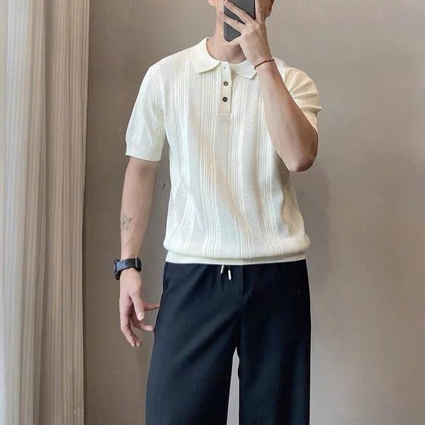  Polo Len QC 3494 Vân Sọc Chìm 