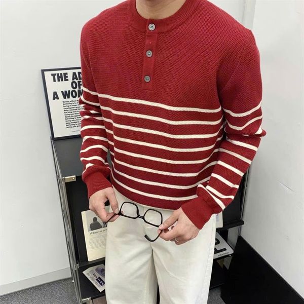  Áo Len QC 6187 Kẻ Ngang Nhỏ 