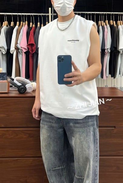  Tanktop QC B807 Chữ Lưng 