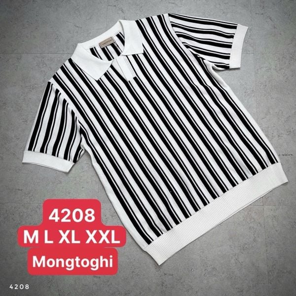  Polo Len QC 4208 Sọc 