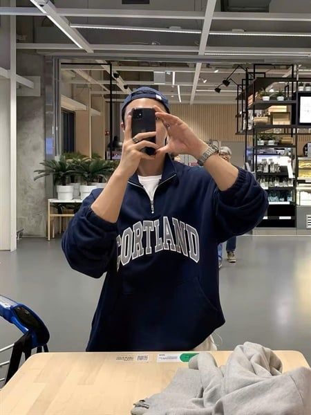  [ẢNH THẬT] Áo Dài Tay Nỉ Nam Nữ Chữ Ngực Khoá Cổ 3387 