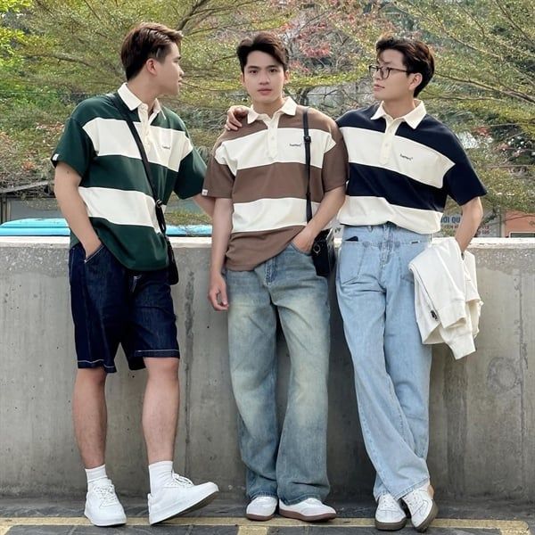  Polo QC N7015 Kẻ Ngang To 