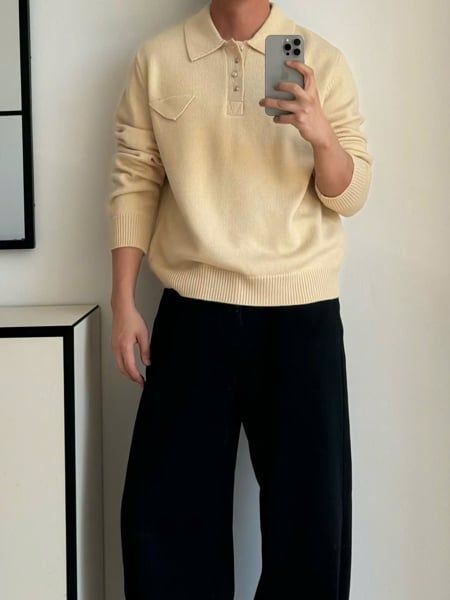  Polo Len DT QC XT M8311 Túi Ngực Giả 
