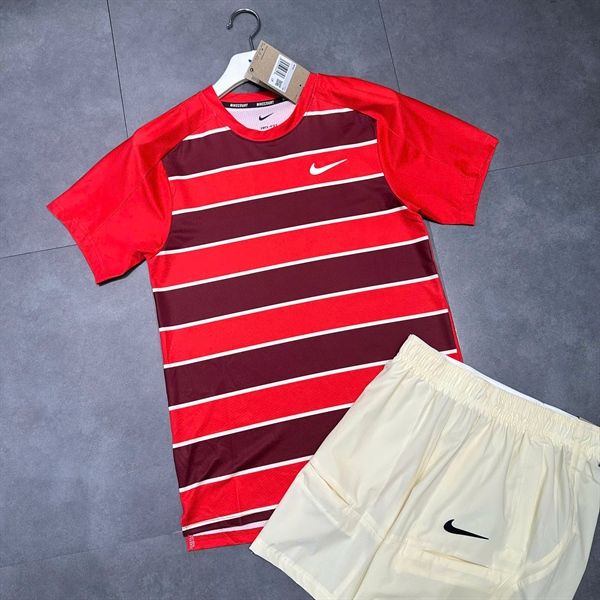  Bộ NT SC Nike Kẻ Ngang Logo Ngực 