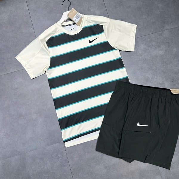  Bộ NT SC Nike Kẻ Ngang Logo Ngực 