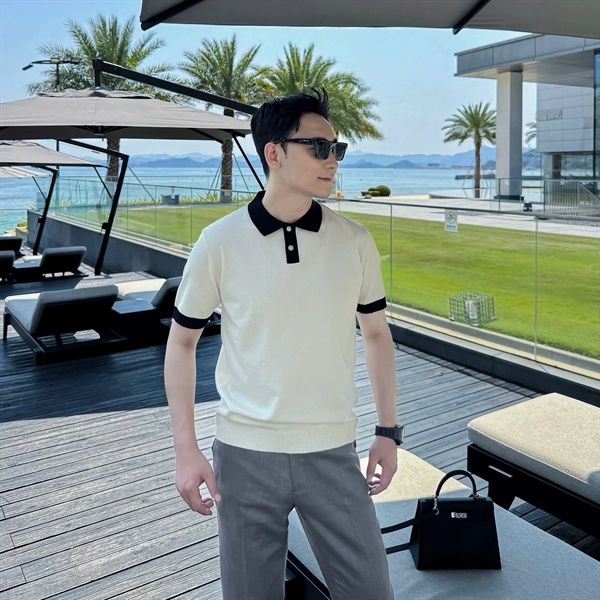  Polo Len QC Yomo 4162 Cải Cổ Và Tay 