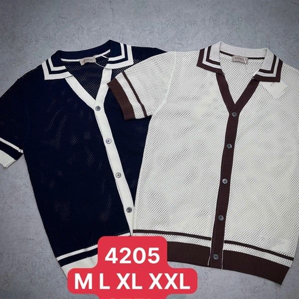  HĐ Polo Len QC 4205 Full Cúc Viền Cổ 