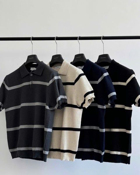  Polo Len QC XT M9231 Kẻ Ngang 