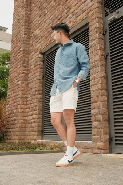  Short Kaki KAF Trơn 26 