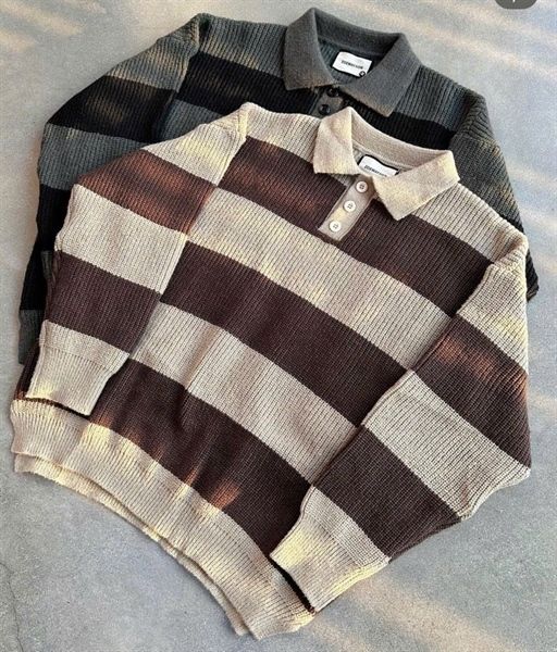  Polo Len QC 8066 Kẻ Ngang 