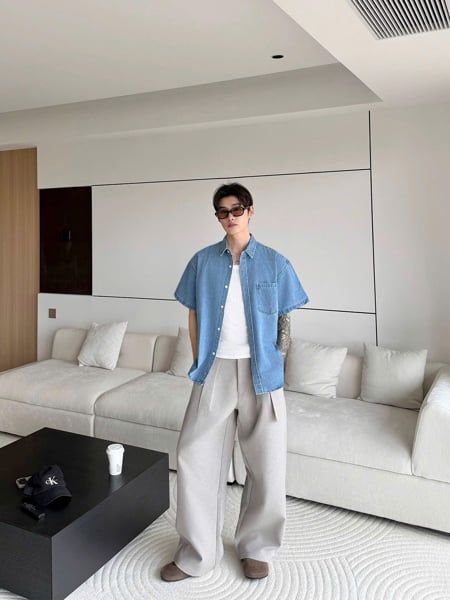  SM NT Denim QC XT 9609 Túi Ngực 