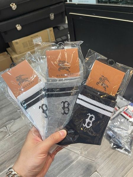  Set Tất BBR Cổ Trung Logo B (5đôi) 